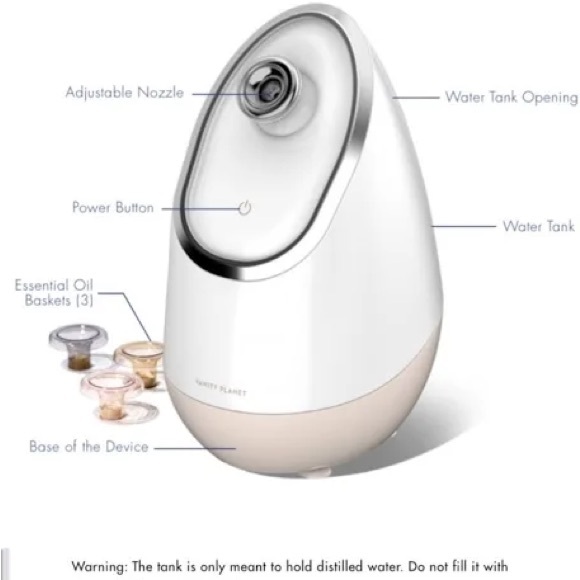 New Vanity Planet Aira Ionic Face Facial Steamer Nano Deep Pore Cleanser